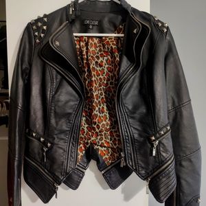 Studded Black Leather Jacket